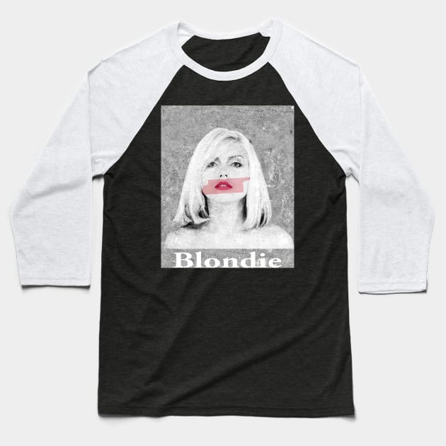 blondie Halftone Art Baseball T-Shirt by Hursed